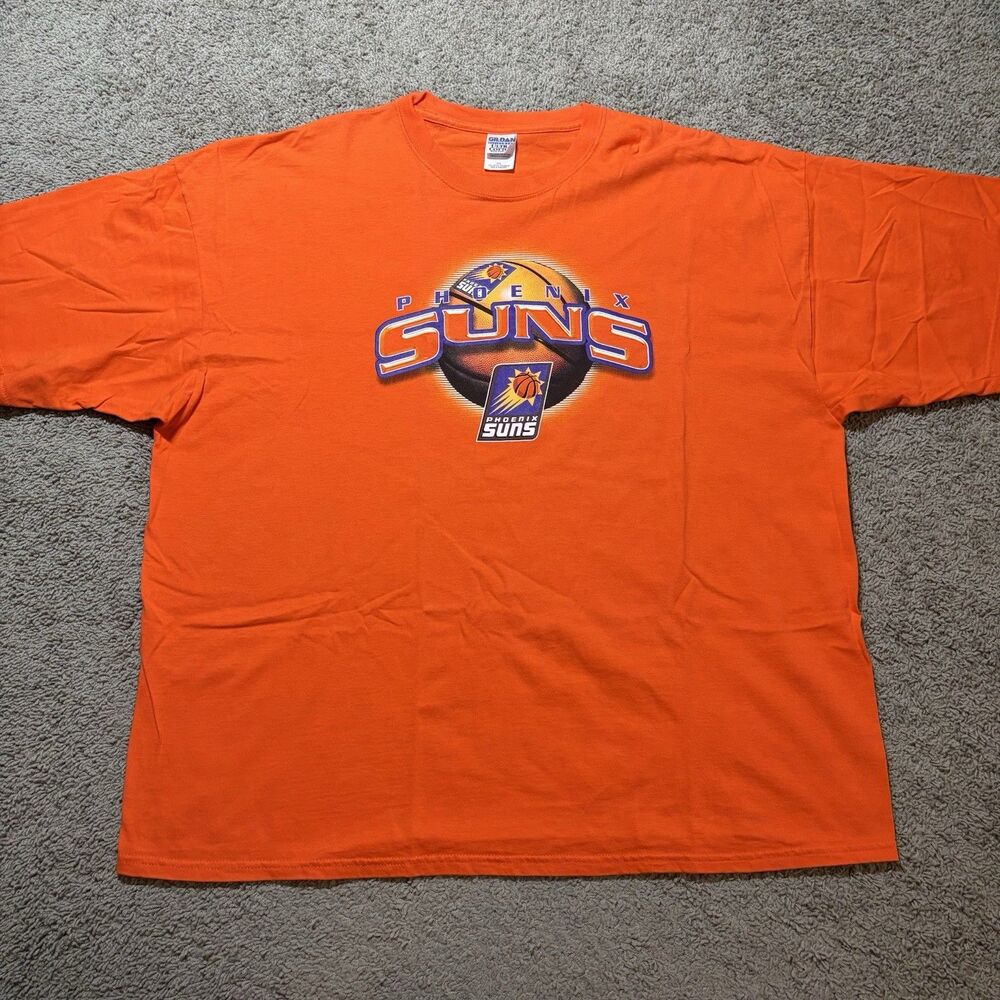 Vintage Phoenix Suns Shirt 3XL Orange Gildan Ultra Cotton NBA Basketball Graphic